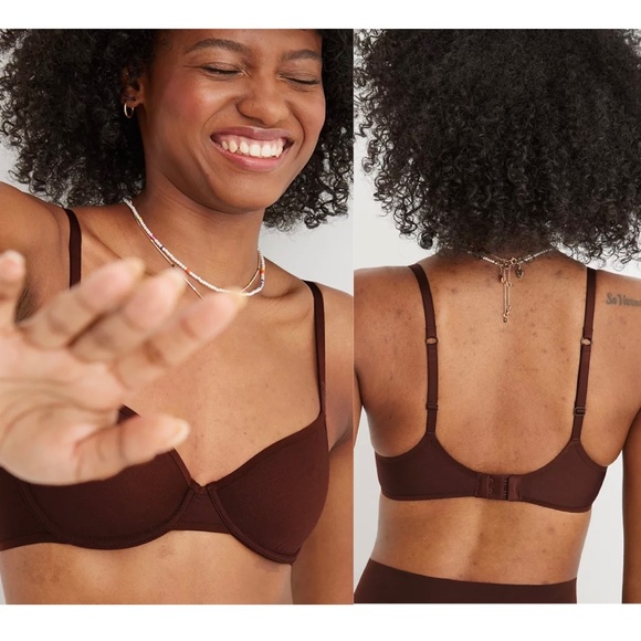 New Aerie SMOOTHEZ Mesh Unlined Underwire Balconette Bra Purple Size 34DDD - Picture 13 of 15